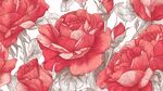 紅玫瑰花卉圖案精美設(shè)計