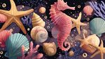 夢(mèng)幻海底的海馬與貝殼世界