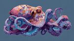 夢幻色彩的奇幻章魚