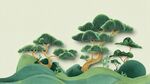 立體剪紙風(fēng)中式山林景觀