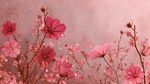 粉色爛漫花卉夢(mèng)幻背景圖