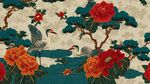 中式花鳥錦繡紋樣圖案