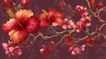 錦簇繁花枝頭綻放