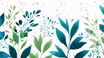 清新藍(lán)綠植物水彩圖案