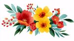 多彩花卉插畫