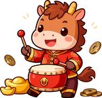 可愛卡通小馬形象
