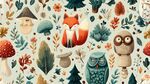 森林童話風(fēng)動物植物插畫