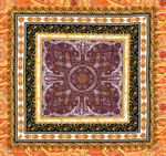 精美復(fù)古花紋方形圖案