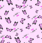 粉色蝴蝶浪漫花紋圖案