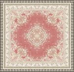 復(fù)古風(fēng)粉色花紋精美地毯