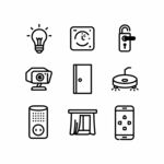 簡(jiǎn)約電子設(shè)備圖標(biāo)集合