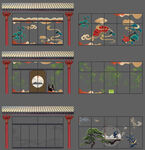 高級感中式櫥窗玻璃貼