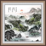 江山如畫山水圖