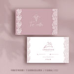 粉色女裝服裝名片