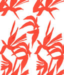 紅色植物圖案無(wú)縫背景