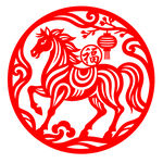 馬年剪紙圖案