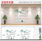 創(chuàng)意公司綠色企業(yè)墻公司展示墻