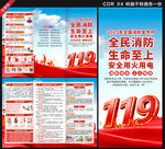 全國(guó)消防月三折頁(yè)