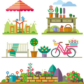 花园矢量设计素材