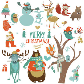 卡通动物矢量设计素材