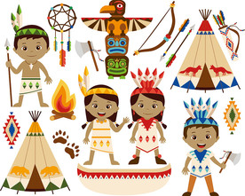 印第安卡通设计素材