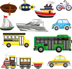 交通工具矢量设计素材