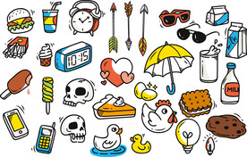 早餐可爱矢量图标设计素材