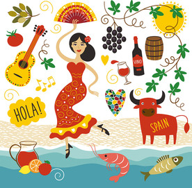 时尚舞蹈矢量墙贴设计素材