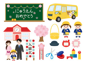 学校矢量卡通设计素材