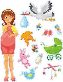 孕婴用品矢量素材