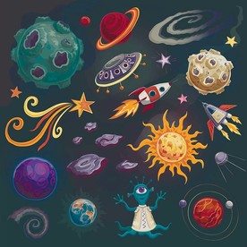 太空宇宙矢量素材