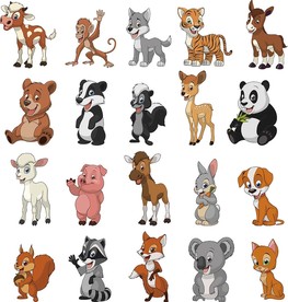 矢量卡通动物造型