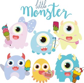 冰激凌卡通怪物造型