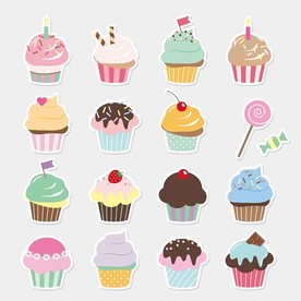 冰激凌蛋糕矢量素材