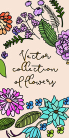 手机壳图案手绘花朵彩绘英文