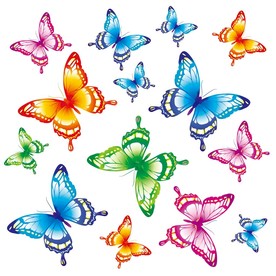 蝴蝶飞舞矢量素材