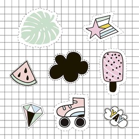 手绘简约时尚DIY贴图素材