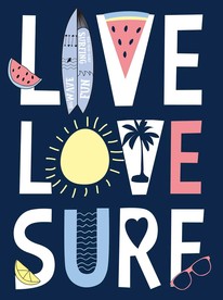 夏季海洋字母装饰画