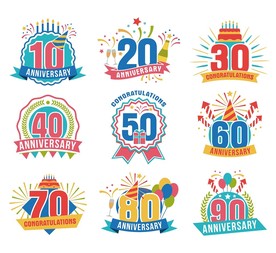 生日数字矢量LOGO图标素材