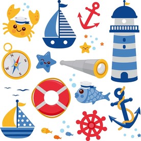 航海矢量卡通素材