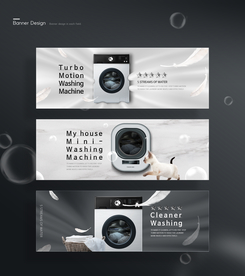 滚筒洗衣机banner电商海报