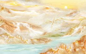 大厅山水新大理石 TIF分层