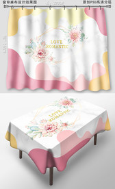 ins清新抽象桌布窗帘图案花纹