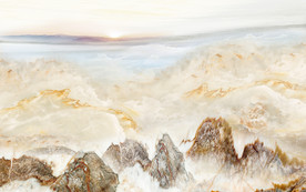 高级大气石纹山水 TIF分层