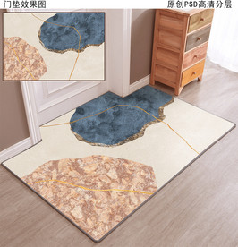 北欧ins风简约抽象地垫