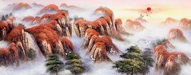 山水油画国画招财画