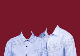 结婚登记照白衬衫