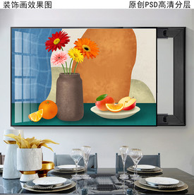 电表箱餐厅装饰画