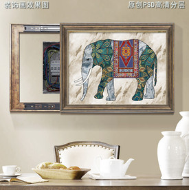 美式复古电表箱装饰画