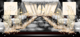 香槟色简约婚礼效果图照片